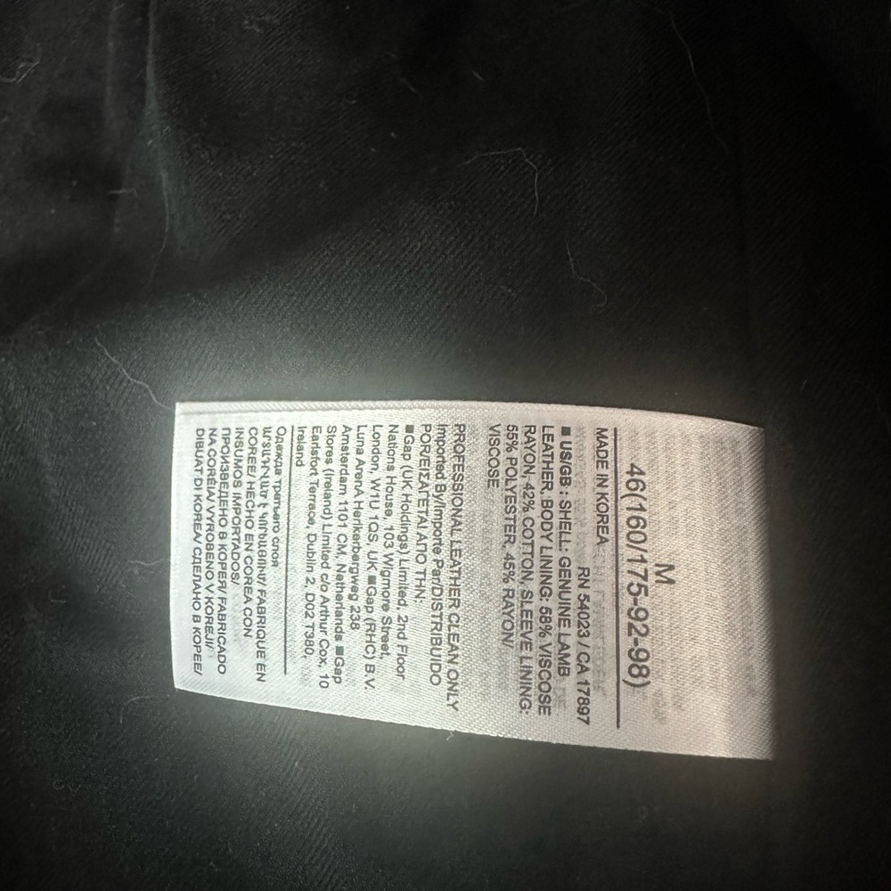 Banana Republic essential Black Leather Moto Jacket - Picture 12 of 12